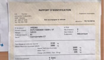 IVECO DAILY – 2016 V 3.0 50C18 4350 AUTO complet