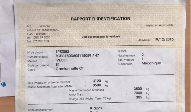 IVECO DAILY – 2016 V 3.0 50C18 4350 AUTO complet